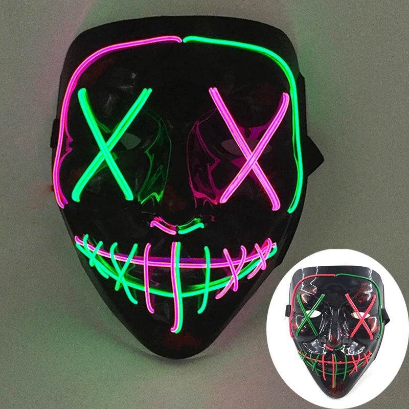 LED Purge Mask – Glowing Party Headgear