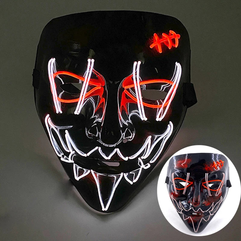 LED Purge Mask – Glowing Party Headgear
