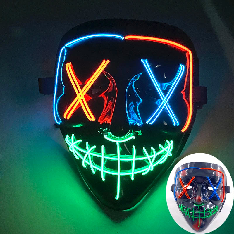 LED Purge Mask – Glowing Party Headgear