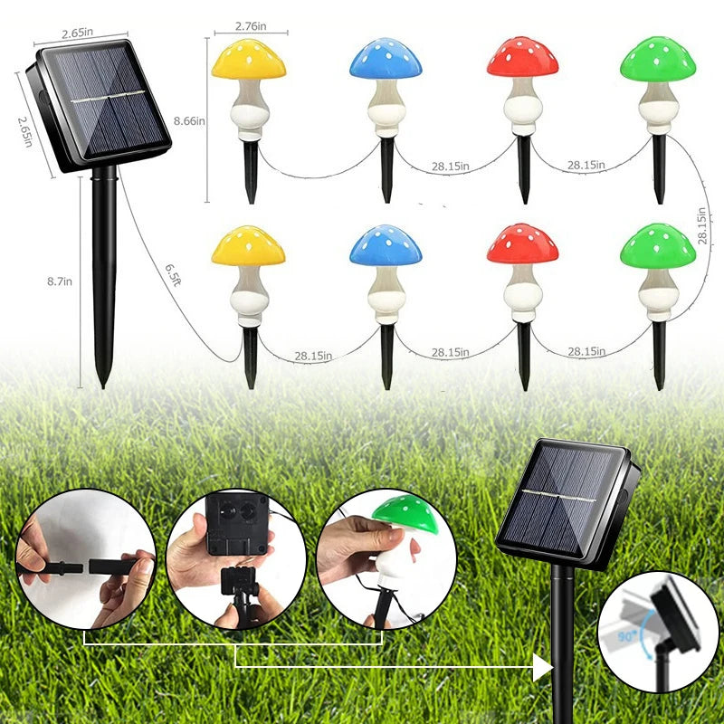 Solar Mushroom Lights