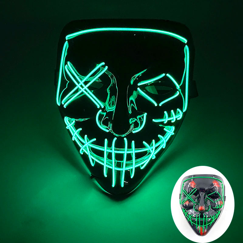 LED Purge Mask – Glowing Party Headgear