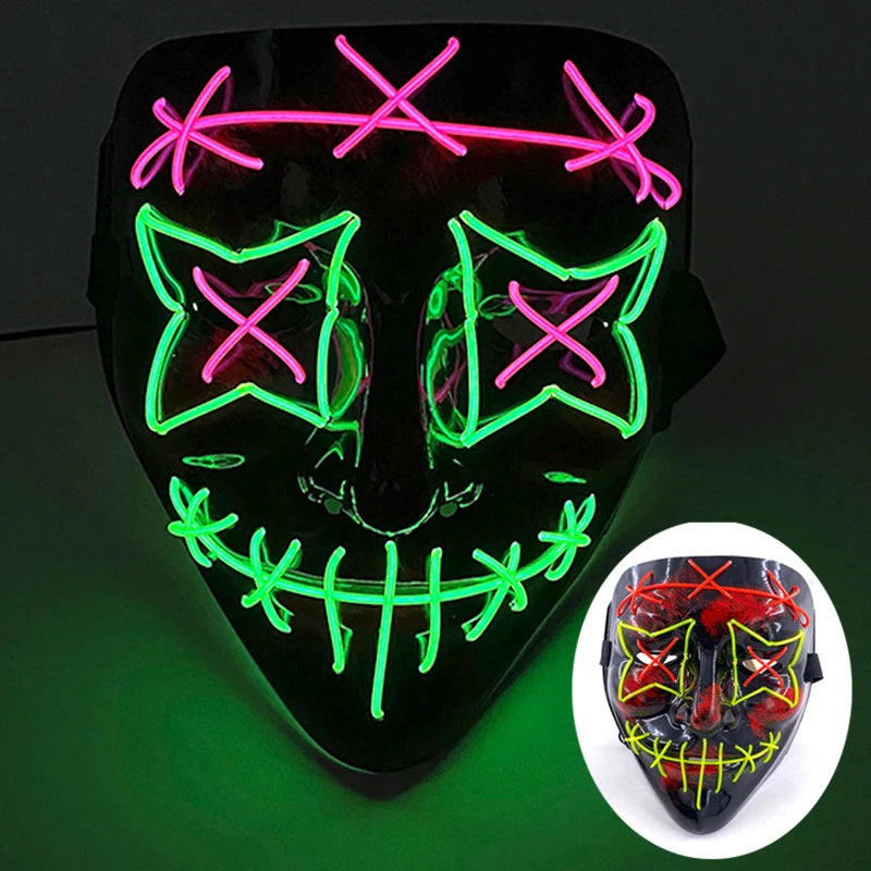 LED Purge Mask – Glowing Party Headgear
