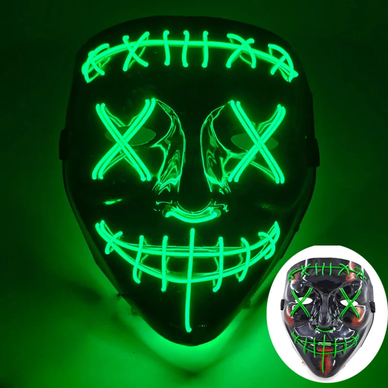 LED Purge Mask – Glowing Party Headgear
