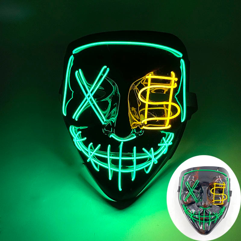 LED Purge Mask – Glowing Party Headgear
