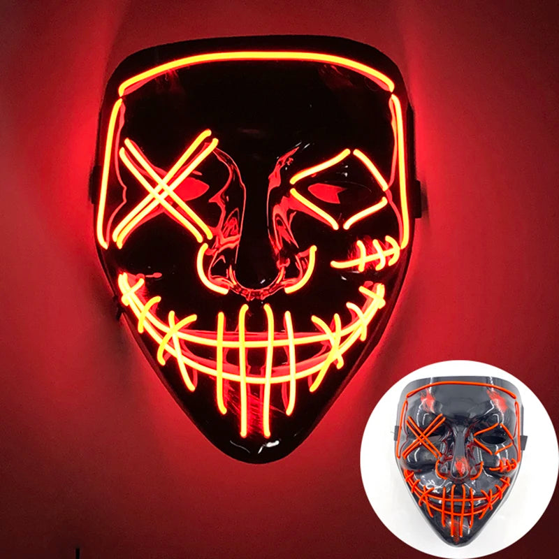 LED Purge Mask – Glowing Party Headgear