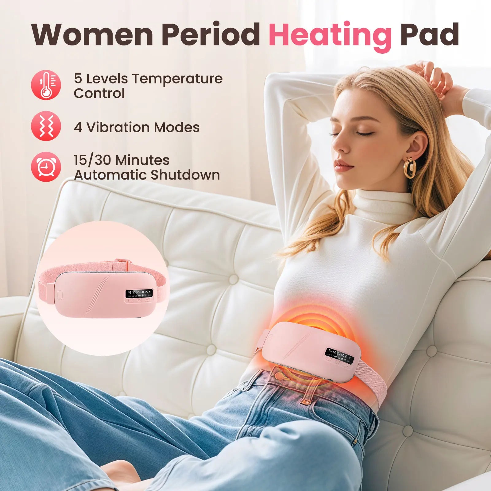 Electric Heating Pad Belt for Period Relief