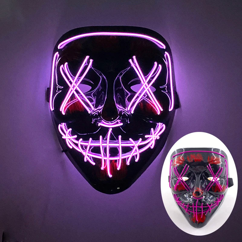 LED Purge Mask – Glowing Party Headgear