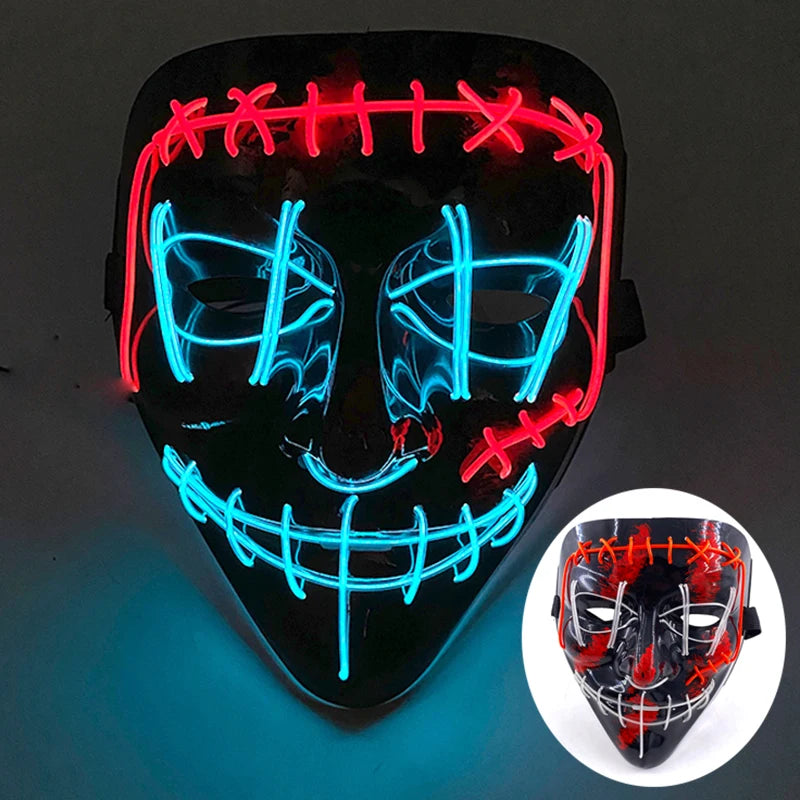 LED Purge Mask – Glowing Party Headgear