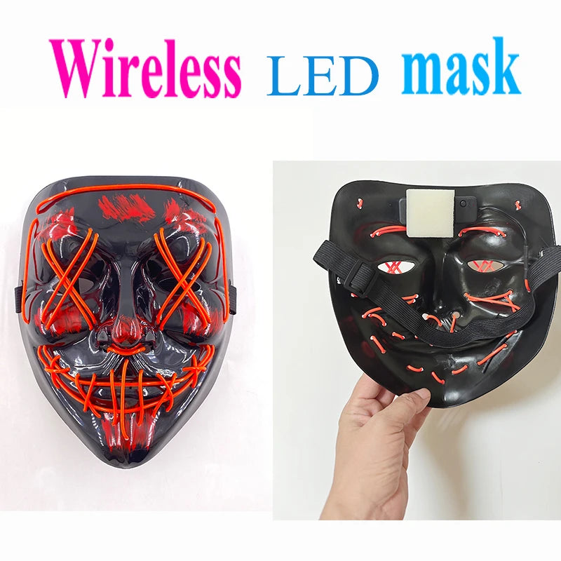 LED Purge Mask – Glowing Party Headgear