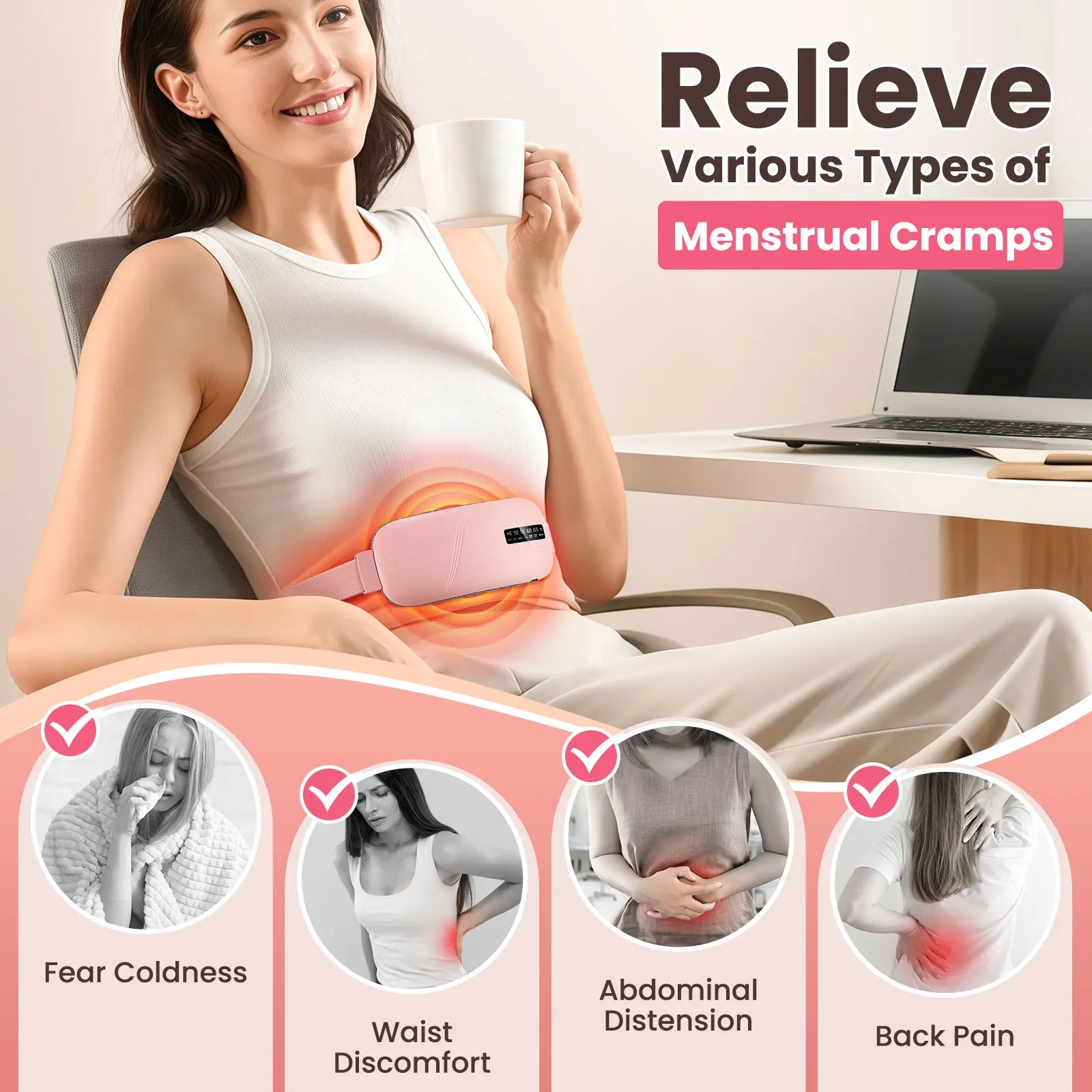 Electric Heating Pad Belt for Period Relief