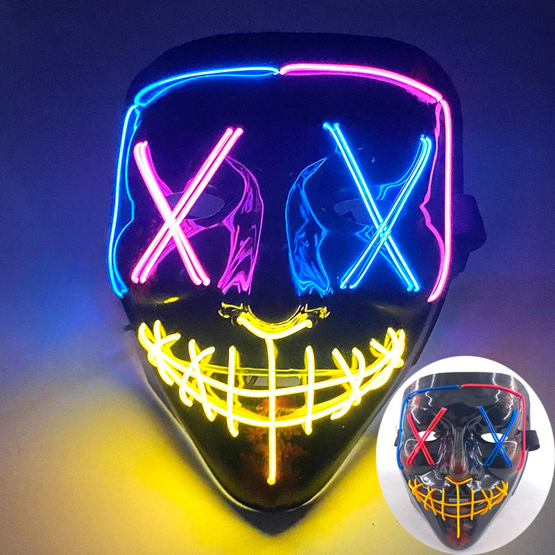 LED Purge Mask – Glowing Party Headgear